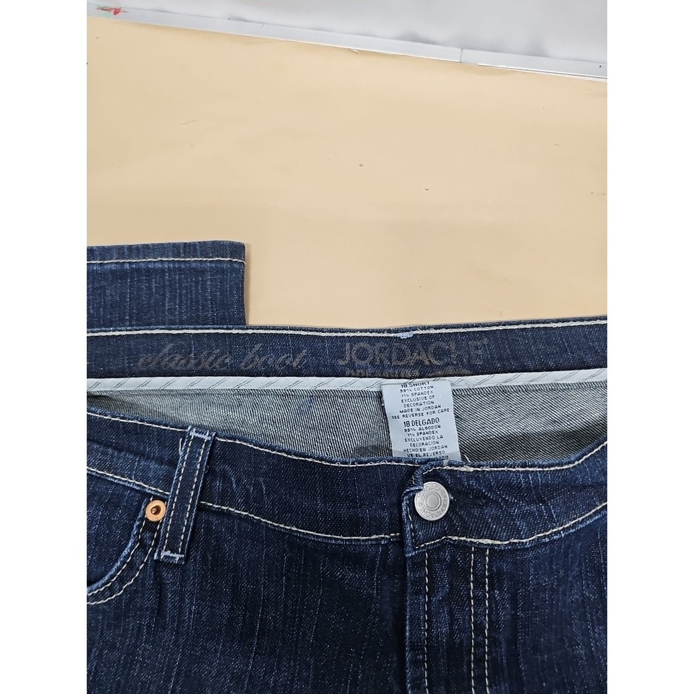 Jordache Women's Blue Vintage Classic Bootcut Denim Jeans Size 18s‎ 40X30.5 - Picture 13 of 14